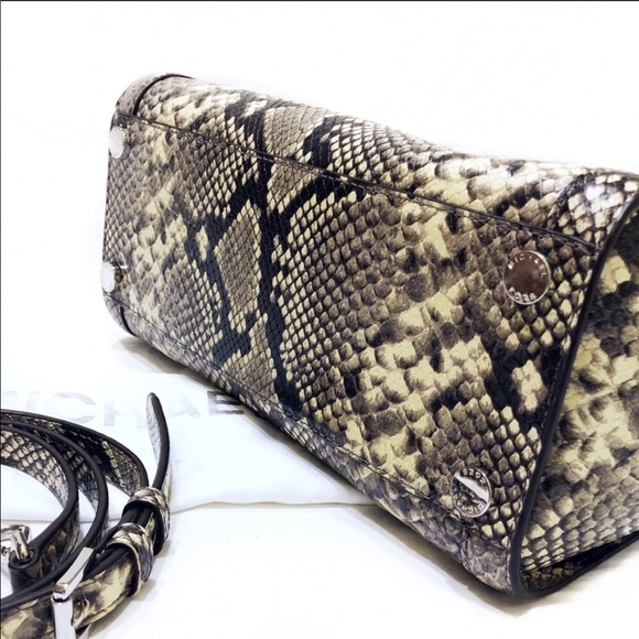 Michael Kors Tina Python Satchel - Picture 4 of 7